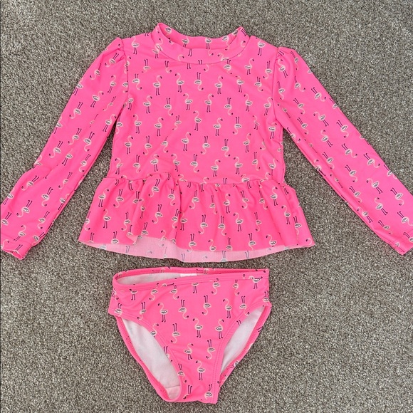 Carter's Pink Flamingo Rashguard Set - Picture 1 of 1